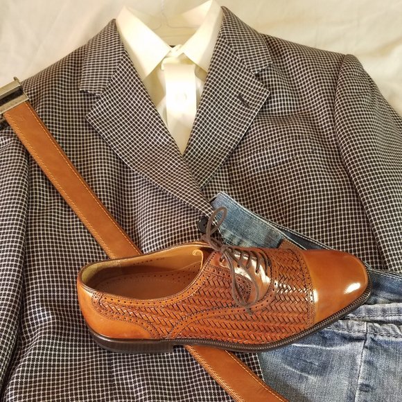 Irvine park Black and grey 38R plaid sport coat - Picture 6 of 6